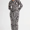 Animal Plisse Maxi Dress