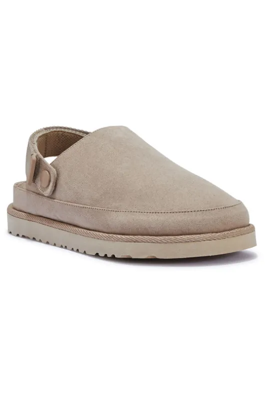Beige Chunky Sling Back Clogs