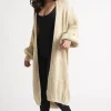 Beige Longline Cardigan