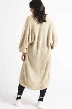 Beige Longline Cardigan