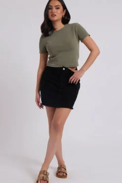 Black Cara Cargo Mini Skirt