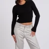Black Cut Out Back Wrap Jumper