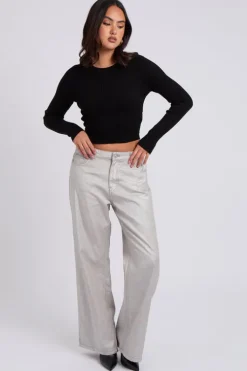 Black Cut Out Back Wrap Jumper