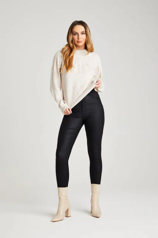 Black High Waist Skinny 'Shaper' Jeans | Urban Bliss clothing