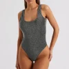 Black Lurex Swimsuit