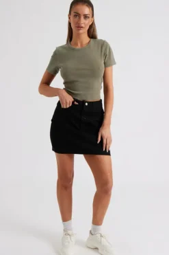 Black Mom Mini Skirt