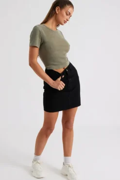 Black Mom Mini Skirt