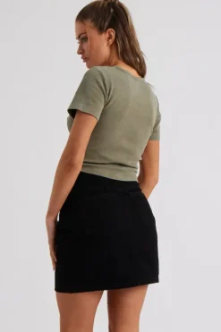 Black Mom Mini Skirt