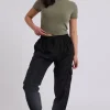 Black Parachute Cargo Trouser | Urban Bliss clothing