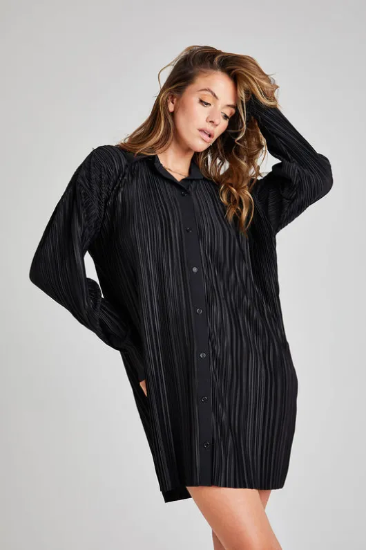 Black Plisse Dress