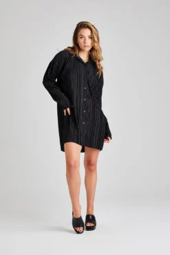 Black Plisse Dress