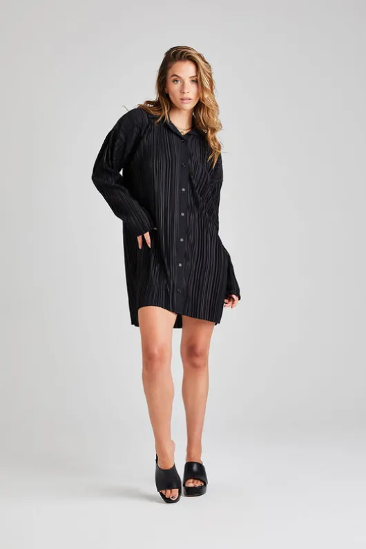 Black Plisse Dress