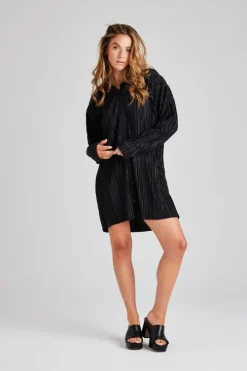 Black Plisse Dress