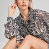 Black Plisse Mesh Shirt