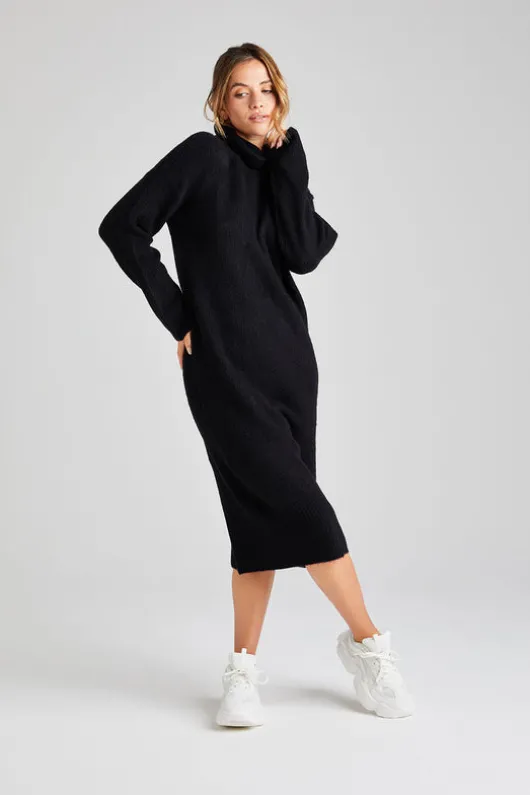 Black Roll Neck Dress