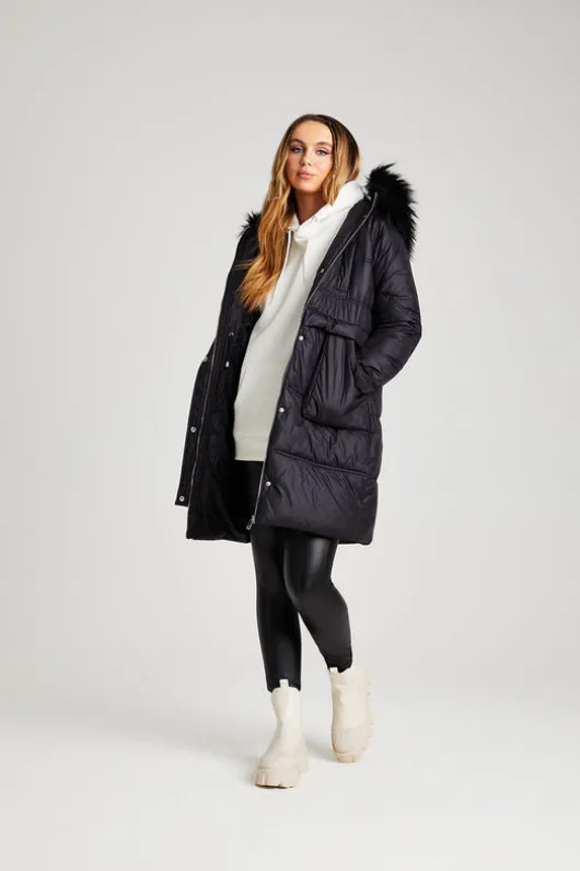 Black Stockholme Padded Puffer Jacket
