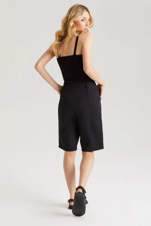 Black Tailored Bermuda Short