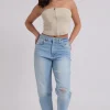 Bleach Ripped Mom Jean