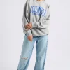 Bleach Wide Leg Ripped Knee Jean