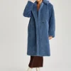 Blue Chelsea Longline Teddy Borg Jacket