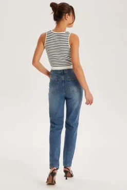 Blue Mom Jean