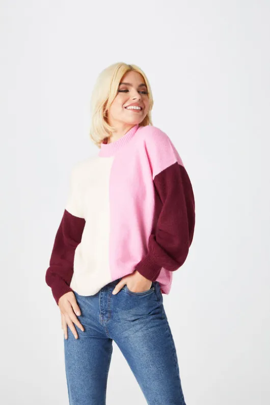 Bright Clean Colour Block Jumper