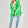 Bright Green Puffer Jacket