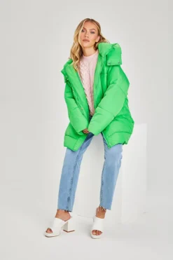 Bright Green Puffer Jacket