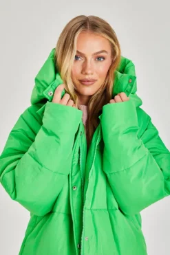 Bright Green Puffer Jacket