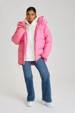 Bright Pink Puffer Jacket
