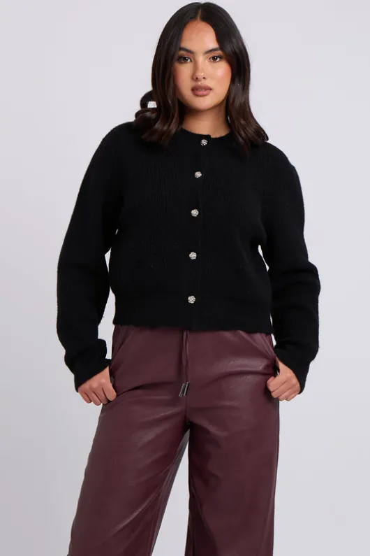 Burgundy Elasticated Wide Leg Trouser