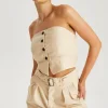 Button Front Corset Top