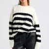 Cable Knit Stripe Jumper