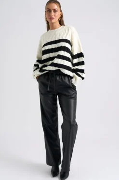 Cable Knit Stripe Jumper