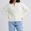 Cable Zip Up Cardigan