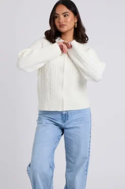 Cable Zip Up Cardigan