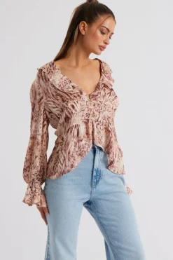 Cameron Frill Peplum Top