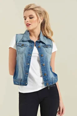 Cassie Blue Denim Gilet