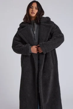 Charcoal Borg Longline Jacket