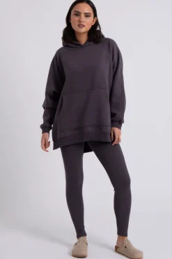 Charcoal Oversized Hoodie and Legging Set