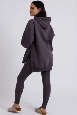 Charcoal Oversized Hoodie and Legging Set