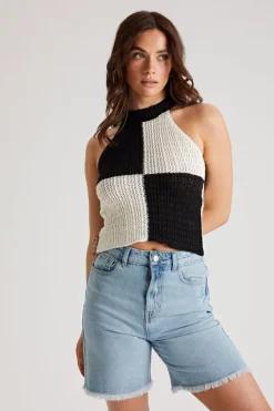 Checker Racer Knit Vest