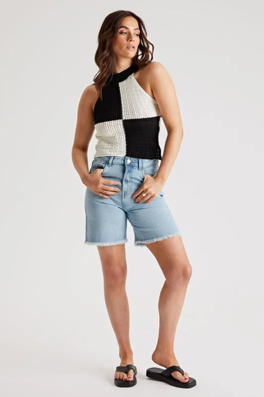 Checker Racer Knit Vest
