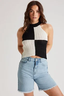 Checker Racer Knit Vest