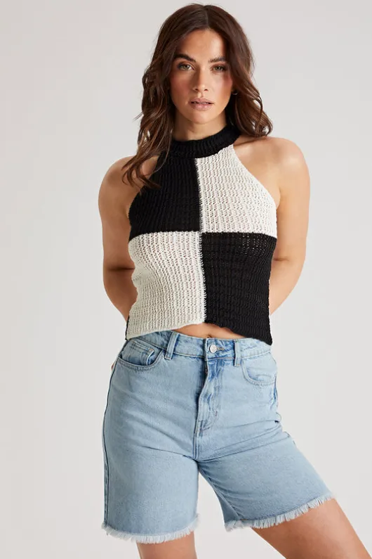 Checker Racer Knit Vest