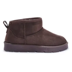 Chocolate Faux Fur Lined Ankle Boot