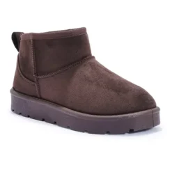 Chocolate Faux Fur Lined Ankle Boot
