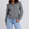 Chunky Cable Zip Up Cardigan