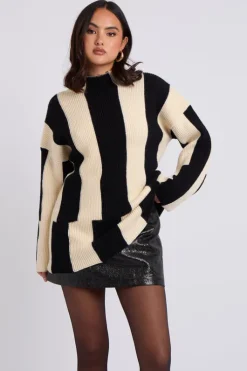 Colour Block Striped Jumper