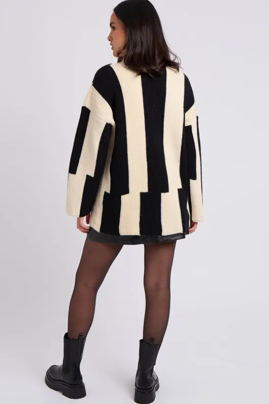 Colour Block Striped Jumper
